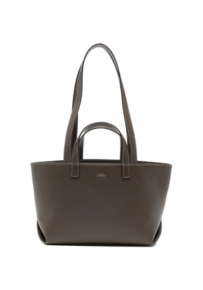 A.P.C. Drummer logo-print top-handle tote bag - Brown