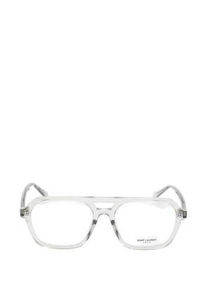 Saint Laurent Eyewear pilot-frame glasses - White