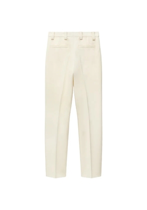 Versace logo-patch tailored trousers - Neutrals