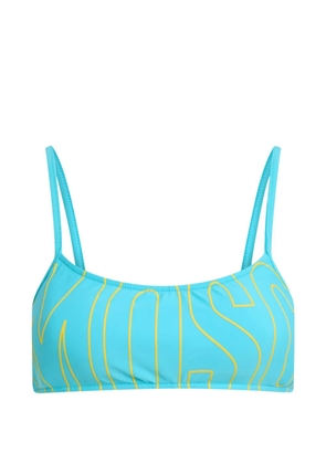 Moschino logo-print bikini top - Blue