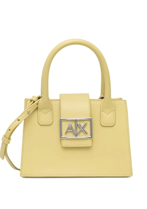 Armani Exchange logo-plaque tote bag - Yellow