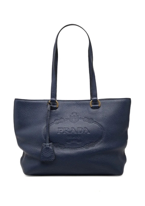 Prada Pre-Owned 2010-2026 Vitello Daino Canapa Logo tote bag - Blue