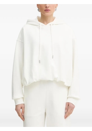 Trussardi jersey drawstring hoodie - White