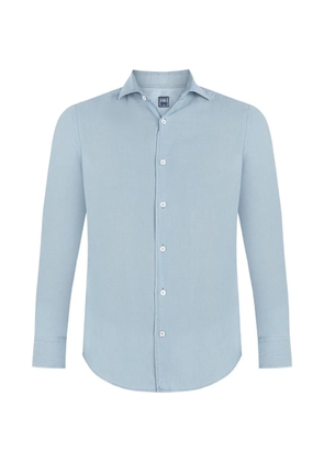 Fedeli long-sleeve button-down shirt - Blue