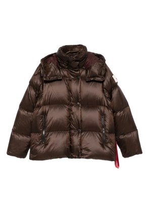 AFTER LABEL hooded puffer jacket - Brown