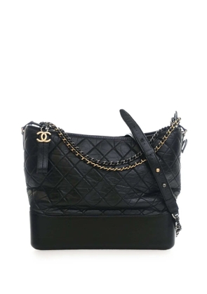 CHANEL Pre-Owned 2017-2018 Large Aged Calfskin Gabrielle crossbody bag - Black