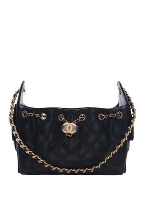 CHANEL Pre-Owned 2021-2026 Mini Quilted Caviar Chanel 25 hobo bag - Black