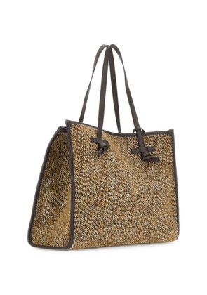 MARCELLA CLUB Marcella bouclé-effect tote bag - Brown