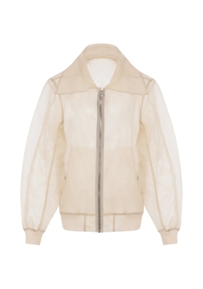 Rick Owens sheer zip-up jacket - Neutrals