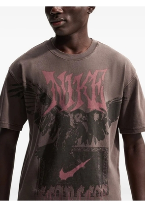 Nike graphic-print T-shirt - Brown