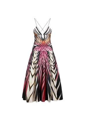 Roberto Cavalli Ray Of Paradise printed midi dress - Black