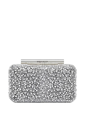 Alexander McQueen T-Bar crystal-embellished clutch bag - Silver