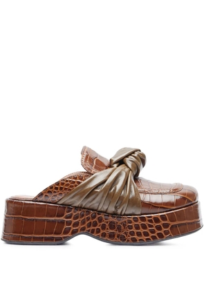 Rejina Pyo leather mules - Brown