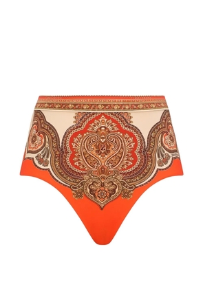 ZIMMERMANN Mahon paisley-print bikini bottom - Orange