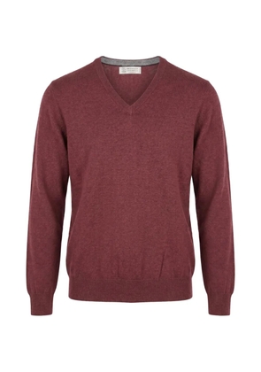 Brunello Cucinelli V-neck sweater - Red