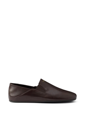 Prada leather loafers - Brown