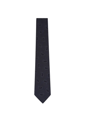 Kiton paisley-pattern jacquard tie - Blue