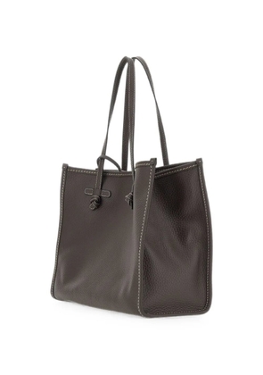 MARCELLA CLUB Marcella knot-detail leather tote bag - Brown