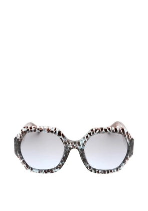 Chopard Eyewear geometric-frame sunglasses - Brown