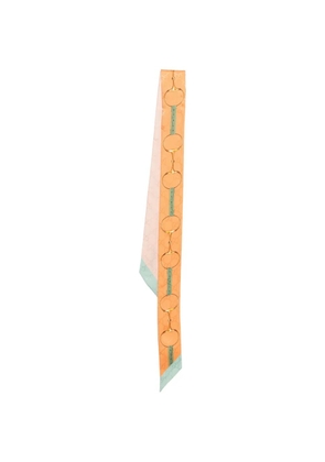 Gucci horsebit pattern scarf - Orange