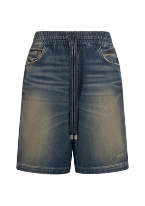 AMIRI drawstring denim shorts - Blue