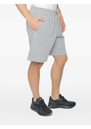 Armani Exchange monogram-print drawstring-waist shorts - Grey