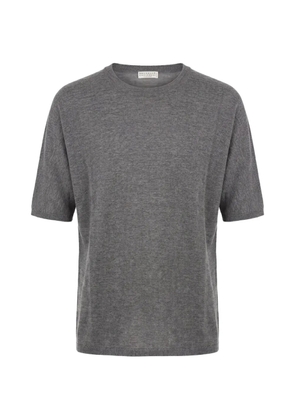 Brunello Cucinelli crew-neck cashmere T-shirt - Grey