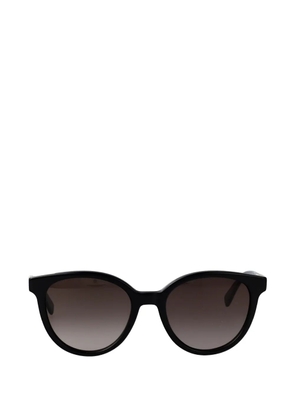 Longchamp logo-plaque round-frame sunglasses - Black