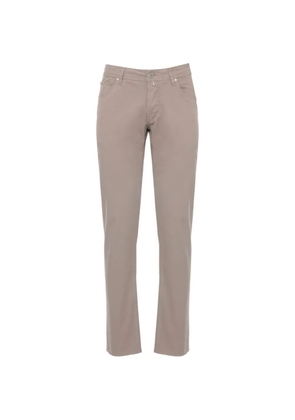 Jacob Cohën logo-patch slim-fit trousers - Neutrals