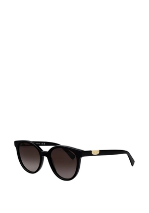 Longchamp logo-plaque round-frame sunglasses - Black