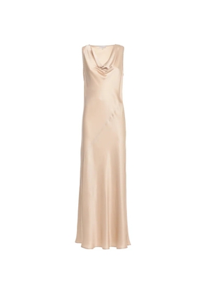 Antonelli cowl-neck sleeveless maxi dress - Neutrals