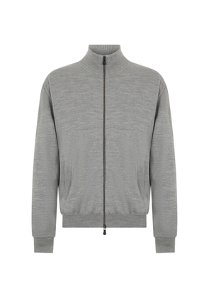 Fedeli Paros high-neck zip-up cardigan - Grey