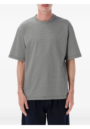 Still by Hand striped short-sleeve T-shirt - Black