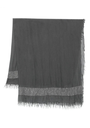 Peserico metallic-threading scarf - Grey