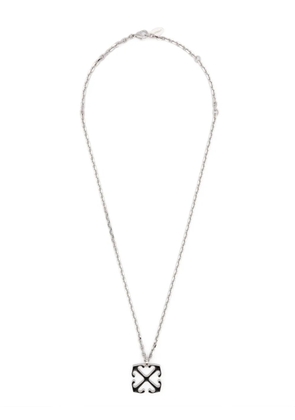 Off-White Arrows enamel necklace - Black