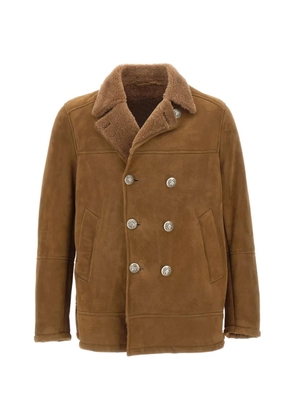 VOLFAGLI double-breasted Boboli Merinillo jacket - Brown