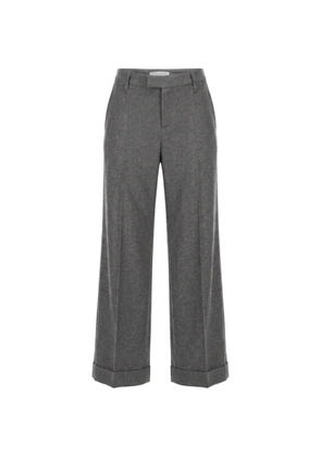 Brunello Cucinelli pressed-crease turn-up trousers - Grey