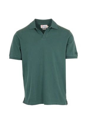 MC2 Saint Barth piqué-weave V-neck polo shirt - Green