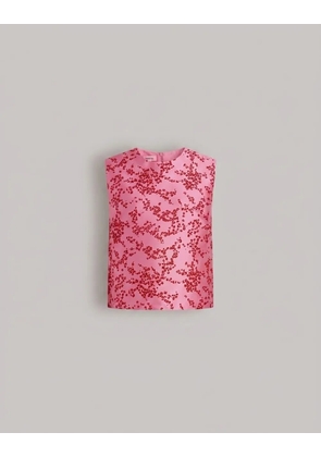 Alberta Ferretti floral-print sleeveless blouse - Pink