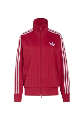 adidas stripe-detail zip-up track jacket - Red