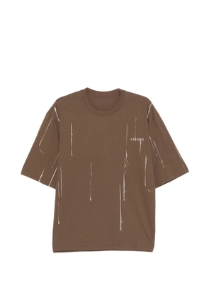 CROQUIS paint-splatter T-shirt - Brown