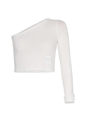 Rick Owens DRKSHDW Ziggy T one-shoulder cropped top - White