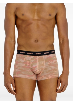 Diesel logo-waistband camouflage-print boxer briefs - Pink