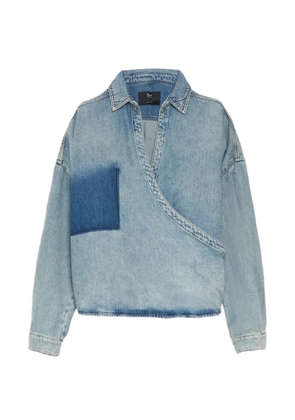 3x1 Melanie wrap-effect denim shirt - Blue