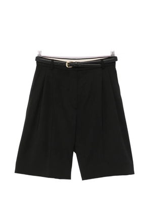 Max Mara Adorno belted pleated shorts - Black