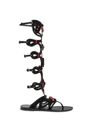 PUCCI black embellished gladiator sandals