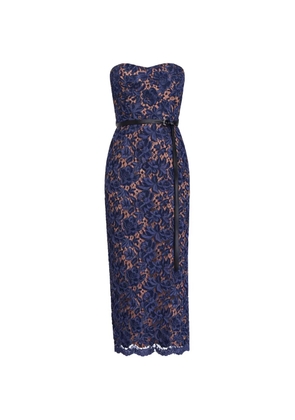 Michael Kors belt-detail midi dress - Blue