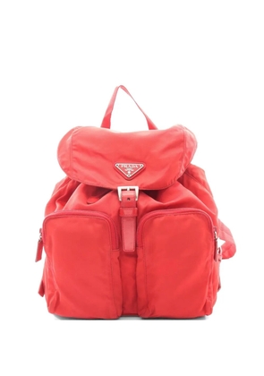 Prada Pre-Owned 2000s Vela logo-plaque backpack - Red
