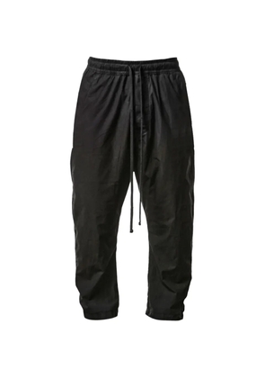 Thom Krom drawstring-waistband tapered trousers - Black