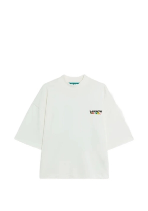 BARROW graphic-print dropped-shoulder T-shirt - White